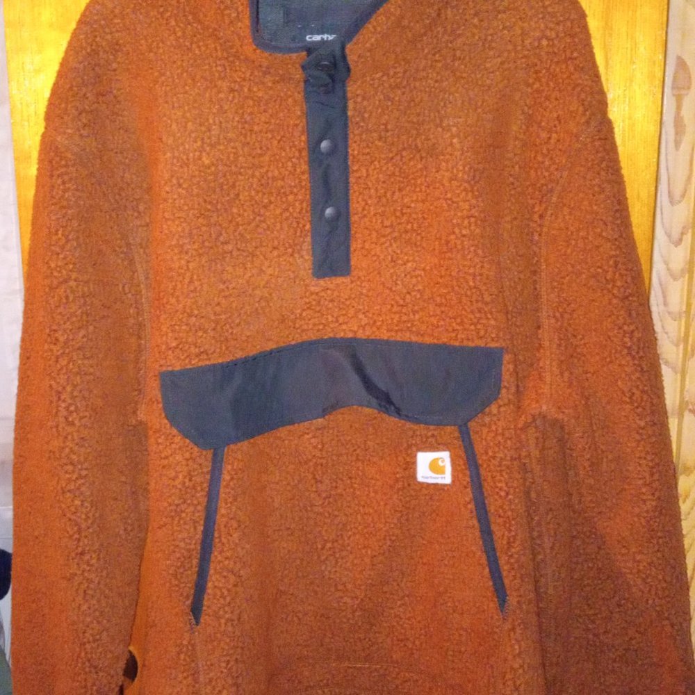Carhartt Brown Mens Pullover Fleece NWT 2XL
